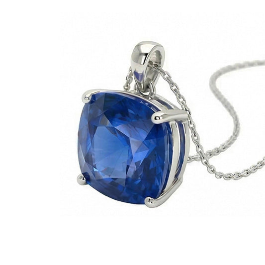 Cornflower Blue Sapphire Precious Stone Pendant – main view