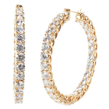 Inside Out Real Diamond Hoop Earrings 9 Carats