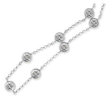 Ladies 7 Carats Yard Natural Diamond Necklace 18 Inch Chain 14K White Gold
