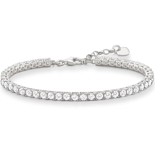 Ladies Bracelet White Gold 14K 6.75 Ct. Prong Setting Round Genuine Diamonds