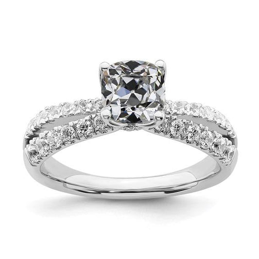 natural round diamond 4.75ct ring front view