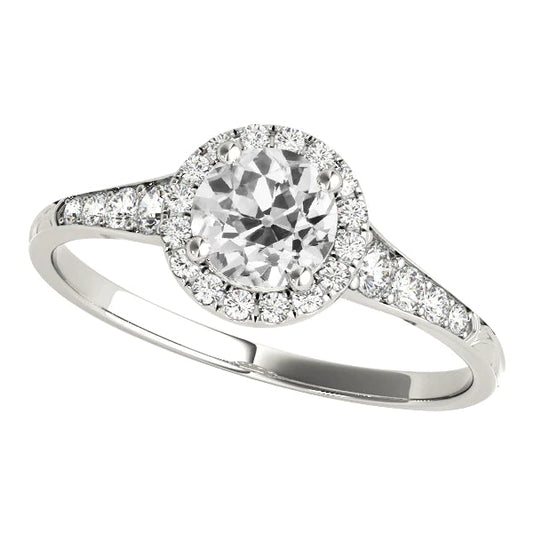 natural round diamond 3.50ct ring front view