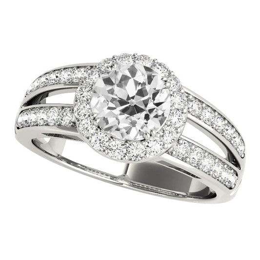natural round diamond 4.50ct ring front view