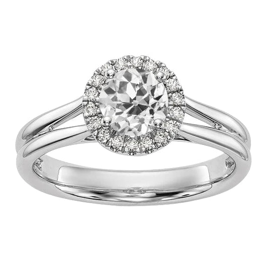 natural round diamond 3ct ring front view