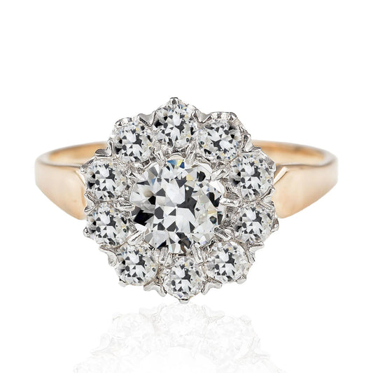 natural round diamond 4ct ring front view