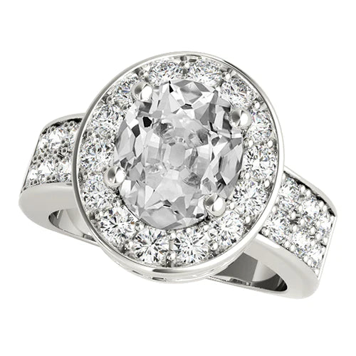 natural round diamond 7.50ct ring front view