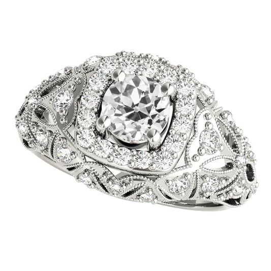 natural round diamond 3.75ct ring front view