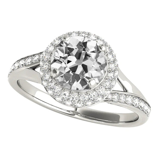 natural round diamond 4.50ct ring front view