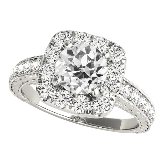 natural round diamond 4.25ct ring front view