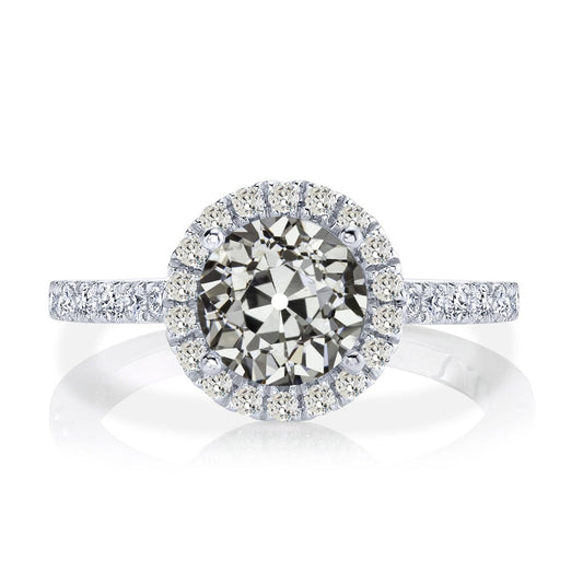 natural round diamond 5.50ct ring front view