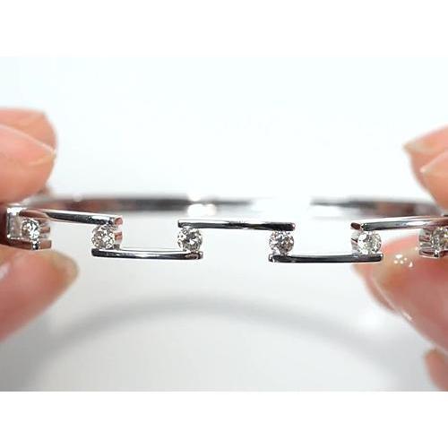 natural round diamond 1.80ct bracelet front view