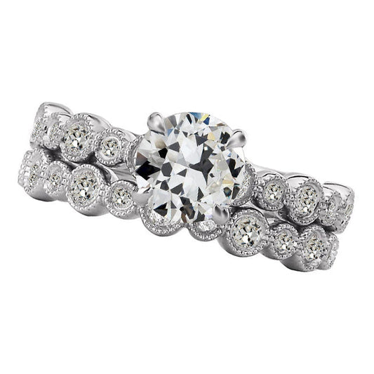 natural round diamond 5ct ring front view