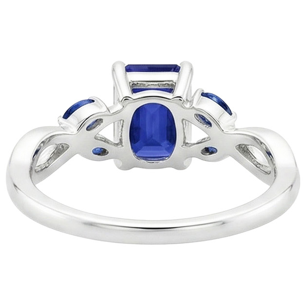 natural emerald sapphire 3.50ct ring side angle