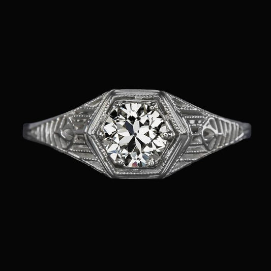 natural round diamond 1.50ct ring front view