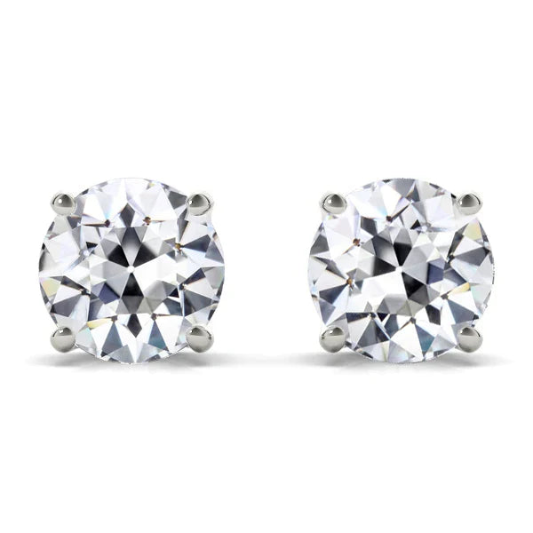 Earth-Mined Diamond Drop Earrings 5 ct 14 Karat White Gold – main view