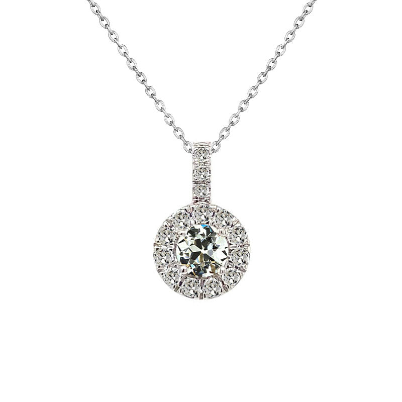 Fine Diamond Halo 2-ct 14K White Gold – main view