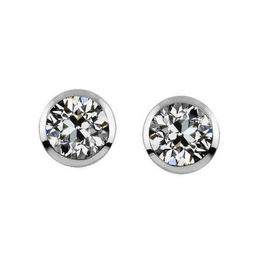 Handcrafted Brilliant Diamond Stud Earrings 1.50 ct – main view