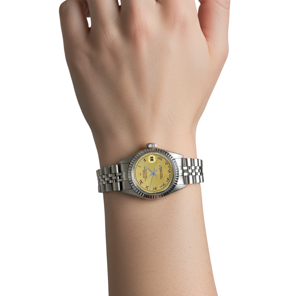 Ladies Rolex Watch Datejust Dial Ss Jubilee Bracelet Fluted Bezel