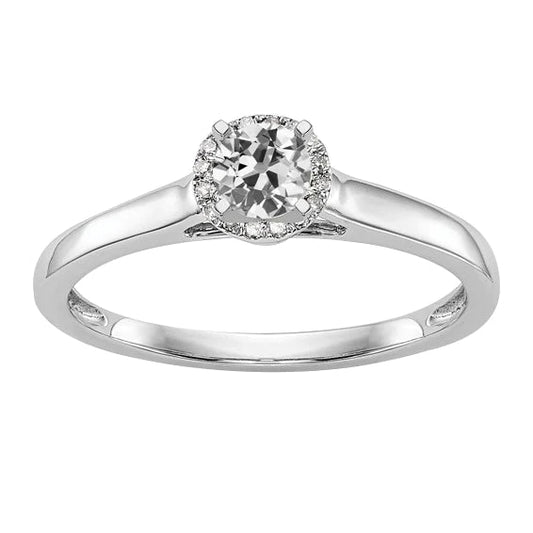 natural round diamond 1.75ct ring front view