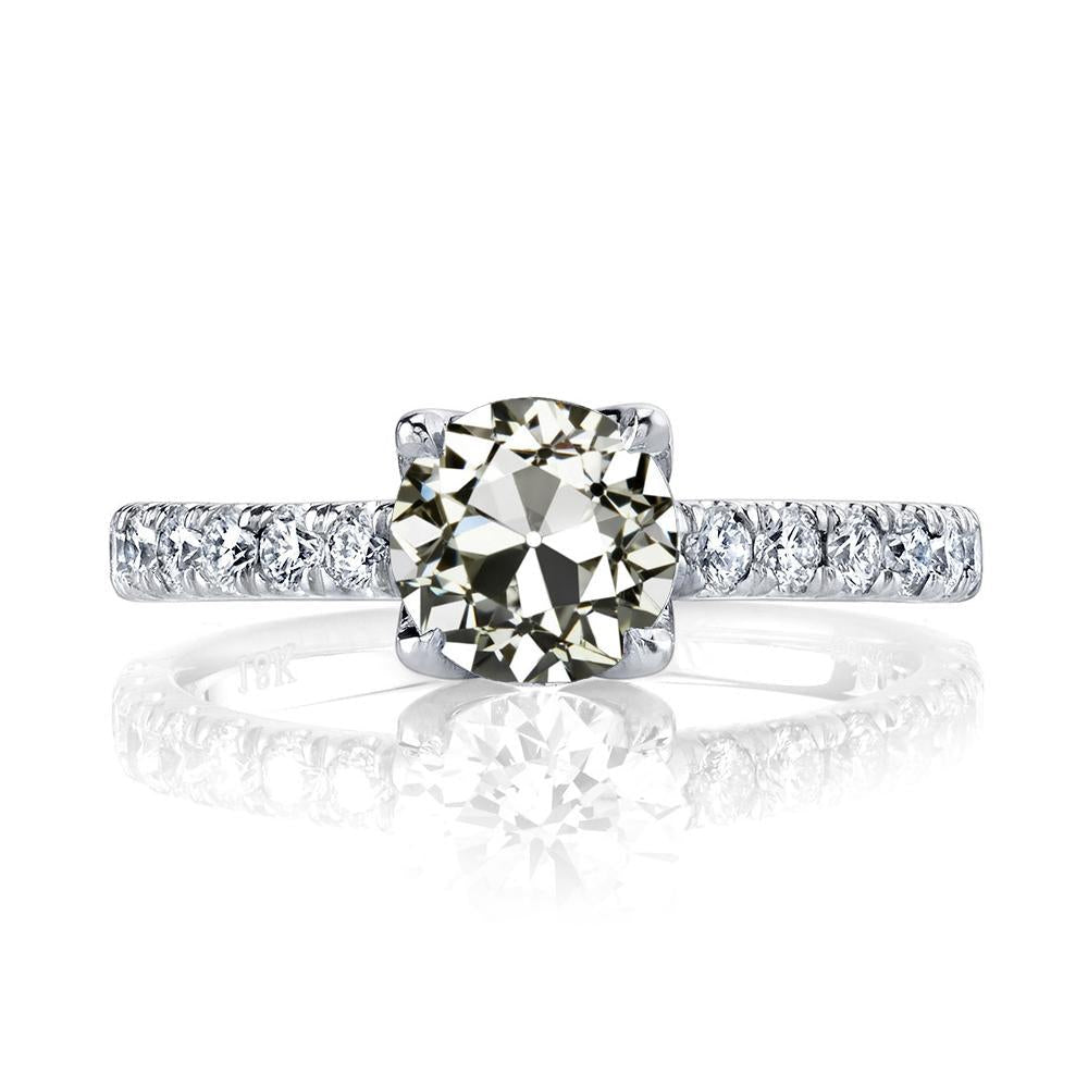 natural round diamond 4.50ct ring front view