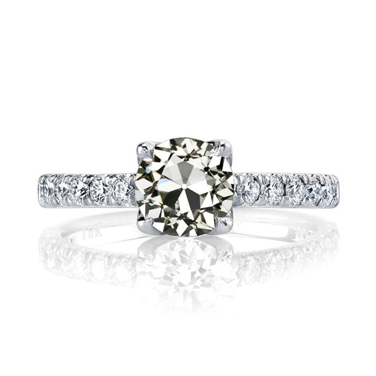 natural round diamond 4.50ct ring front view