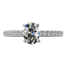 Lady's Ring Round & Oval Old Mine Cut Natural Diamond 6.50 Carats