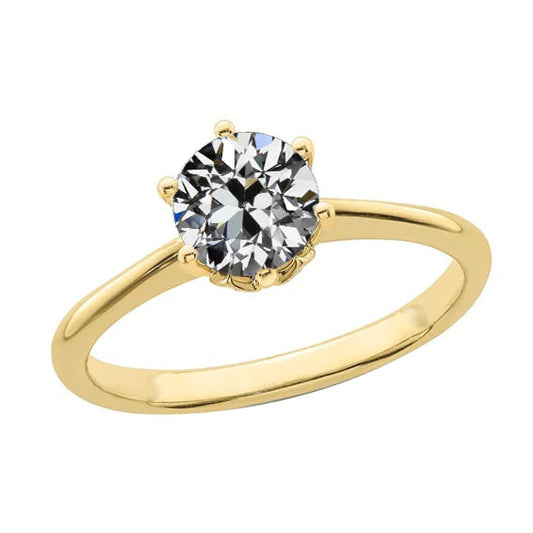 natural round diamond 1.50ct ring front view