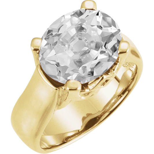 Sparkling Diamond Solitaire Engagement Ring 5 ct – main view
