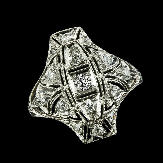 natural round diamond 0.50ct ring front view
