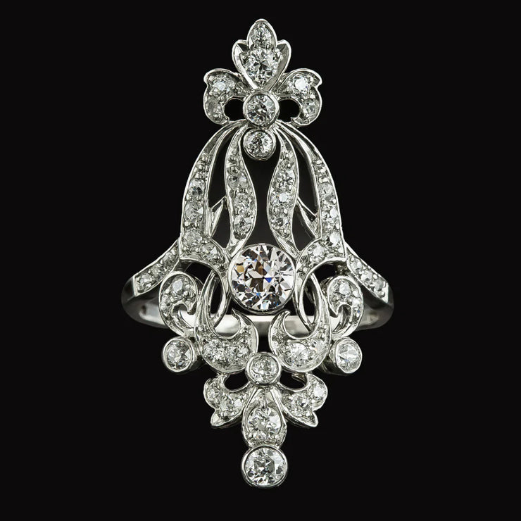 Like La Belle Epoque Jewelry Vintage Style Old Cut Natural Diamond Ring