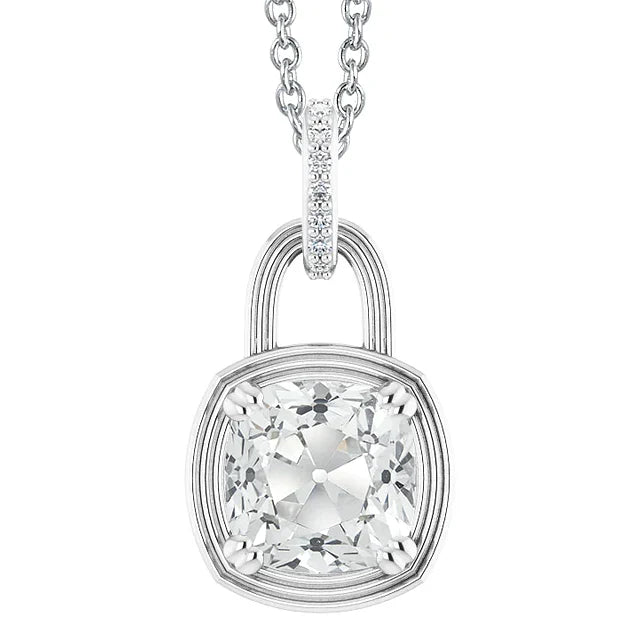 Fine Diamond Drop Pendant 5-ct 14K White Gold – main view