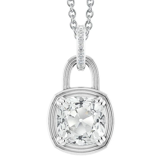 Fine Diamond Drop Pendant 5-ct 14K White Gold – main view