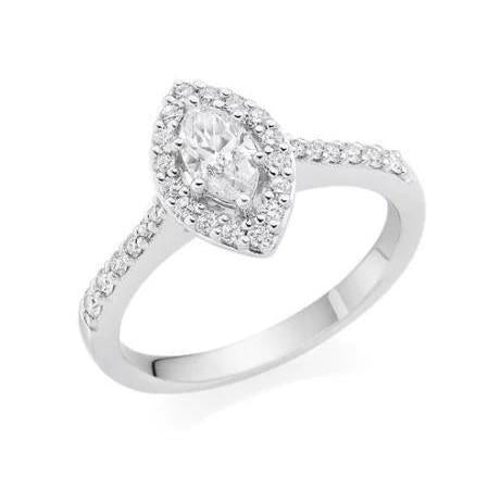 natural round diamond 1.70ct ring front view