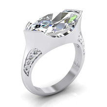Marquise Old Cut Real Diamond Engagement Ring V Prong Set 5.75 Carats