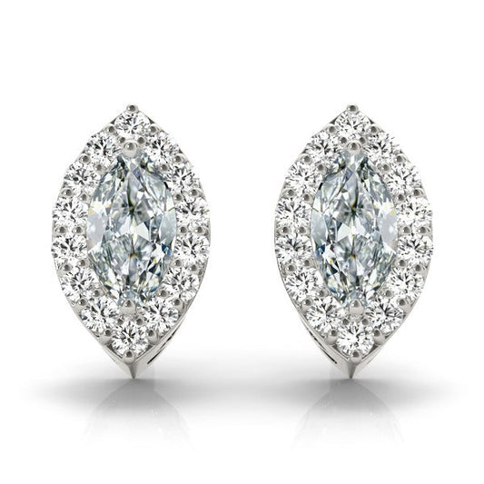 Real Brilliant Diamond Stud Earrings – main view