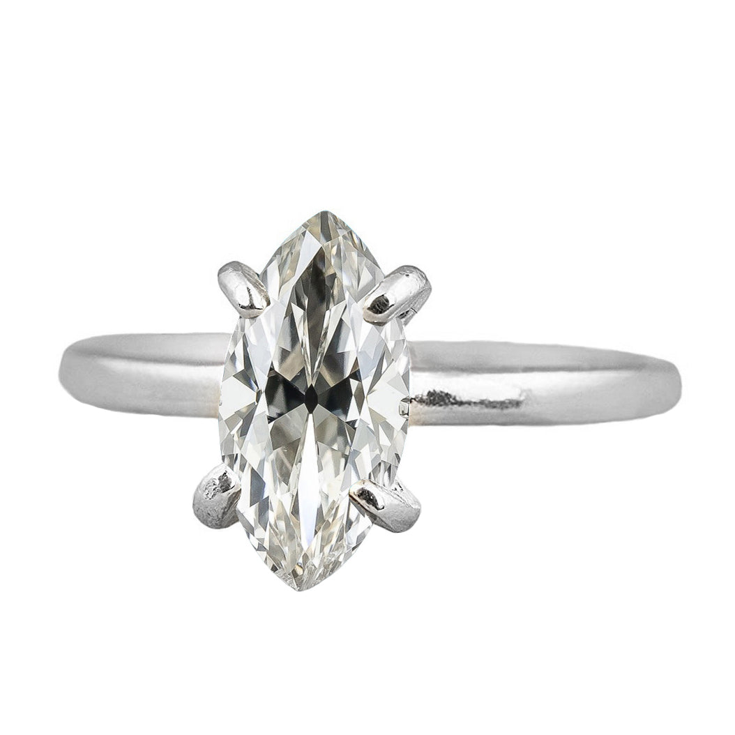 Handcrafted Solitaire Engagement Ring 3.50 ct – main view