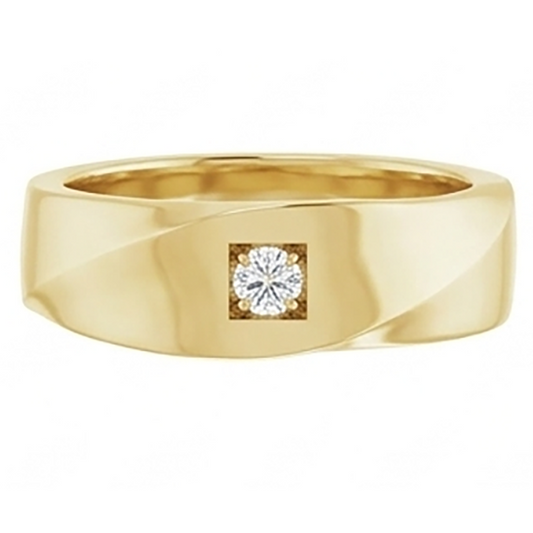 Men's Handmade Gentleman's Ring with IGI Certified Brilliant