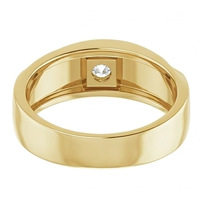 Men's Handmade Gentleman's Ring with IGI Certified Brilliant