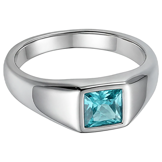 Men's Luxury Neon Paraiba Gentleman's Ring – 1 ct 14K White Gold