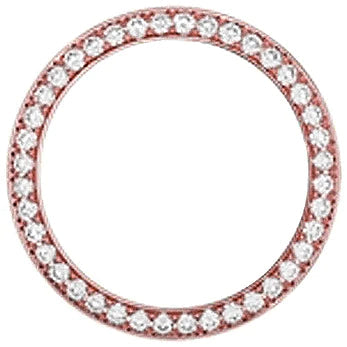 Men's 36 Mm Datejust Watch 4 Ct Real Round Diamond Rose Gold Bezel To Fit