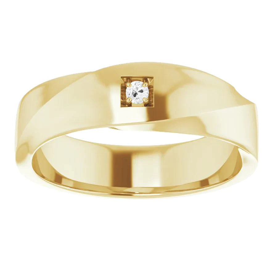 Brilliant Diamond Gentleman's Ring 0.25 ct 10K Yellow Gold – main view