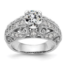 Miligrain Antique Style Ring 3.25 Carats Round Old Cut Genuine Diamond
