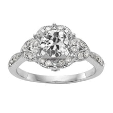 Milligrain Halo Natural Diamond Anniversary Ring Old Cut Ladies 3.50 Carats