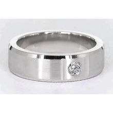 Natural 0.50 Ct Men's Single Diamond Ring