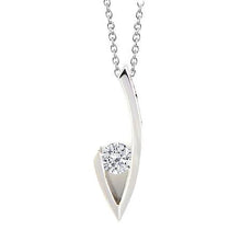 Natural 1 Carat Round Cut Solitaire Diamond Necklace Pendant 14K White Gold