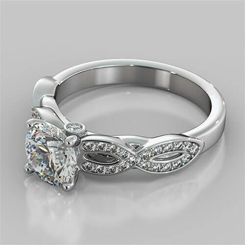 Natural 1.75 Carats Diamond Anniversary Ring 14K White Gold