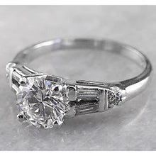 Natural 2 Carats Round Diamond Engagement Ring White Gold 14K