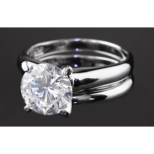 Natural 2 Carats Round Engagement Prong Setting