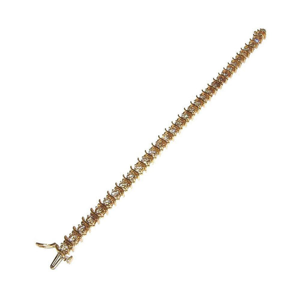 Natural 3.5 Ct. Diamonds Bracelet Yellow Gold 14K Bracelet New