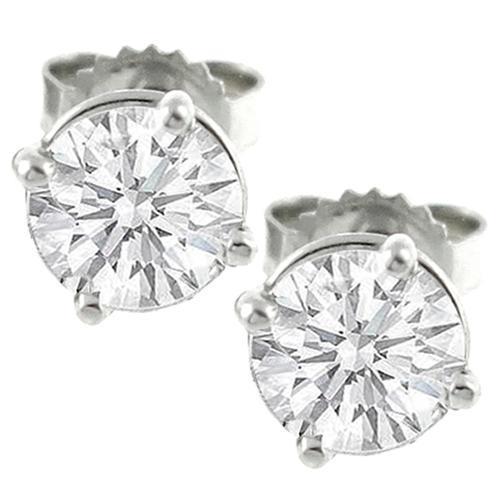 Natural 3.70 Carats Diamond Studs Earring White Gold 14K